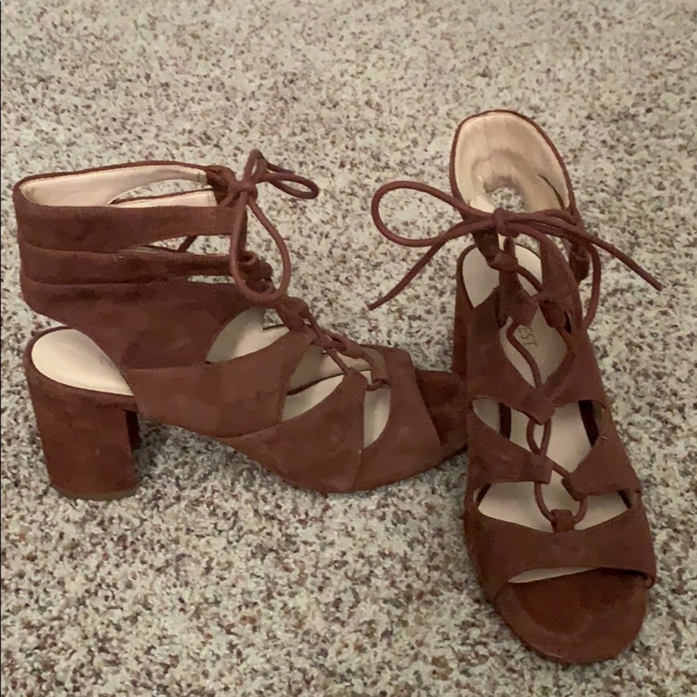 Nine West Brown Sandals with Heel